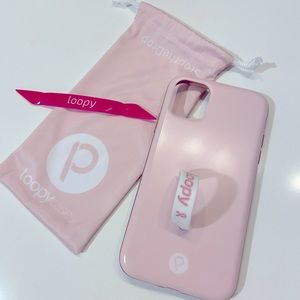 LOOPY CASE iPhone 11 or iPhone XR.. blush pink 2 loops